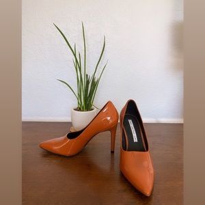 Patent leather pumps